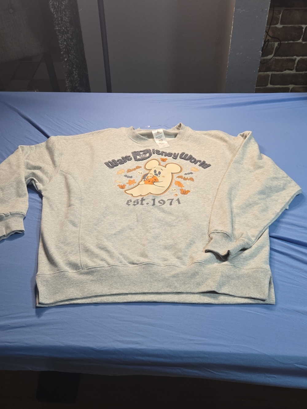 Disney World Halloween Cutie Ghost Sweatshirt - Light Gray